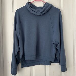 Old Navy Blue Turtleneck Cropped Sweater